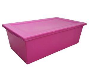 Caja organizadora Mybox rosado polipropileno 6 litros