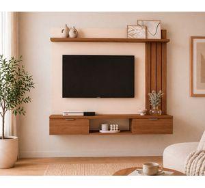 Panel TV 55" Mónaco castaño off white