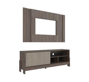Estante + panel TV 65" Odell milán/roble natural