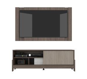 Estante + panel TV 65" Odell milán/roble natural