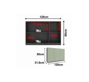 Mueble cocina aéreo TM1244.0002 verde 80x120x31.8 cm