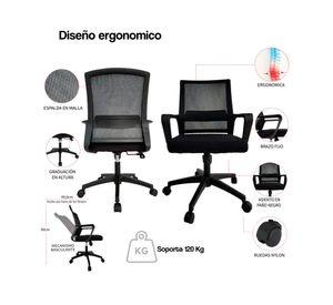 Silla oficina ergonómica Paris negro