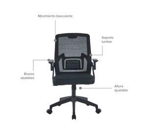 Silla oficina ergonómica Montreal negro