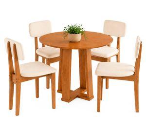 Juego de comedor 4 sillas Artemis beige