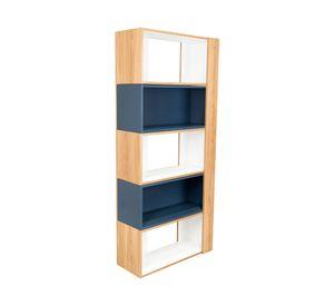 Biblioteca Beijing kronos azul/blanco 161.5x70.2x28.6 cm
