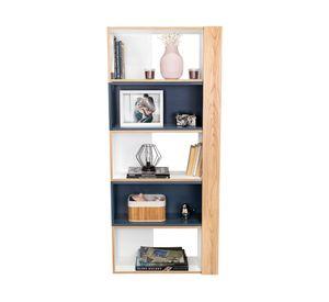 Biblioteca Beijing kronos azul/blanco 161.5x70.2x28.6 cm