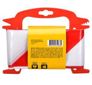 Cinta advertencia rojo/blanco 8 cm x100 m