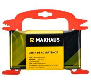 Cinta advertencia negro/amarillo 8 cm x50 m