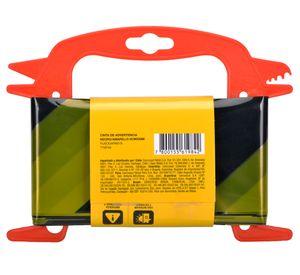 Cinta advertencia negro/amarillo 8 cm x50 m