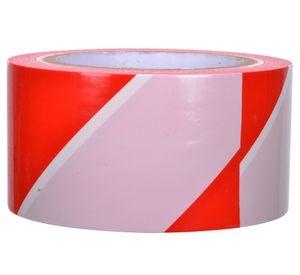 Cinta advertencia rojo/blanco 6 cm x50 m