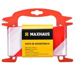 Cinta advertencia rojo/blanco 8 cm x50 m