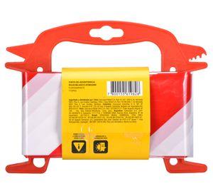 Cinta advertencia rojo/blanco 8 cm x50 m
