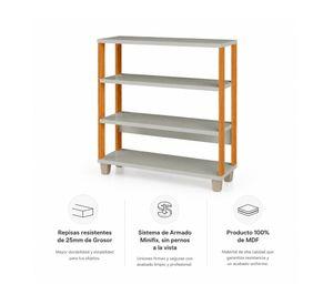 Arrimo Yulton 92x89.5x29 cm blanco/canela