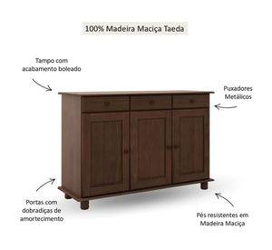 Buffet Santa Fe caoba 1 repisa 85.5x128.4x43 cm