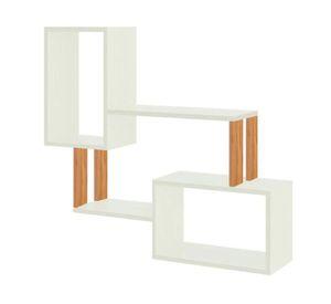 Repisa flotantes Palpana blanco canela 73x81.5x19.5 cm
