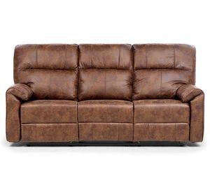 Sofá reclinable 3 cuerpos Tolosa poliéster camel