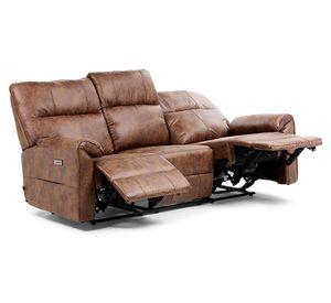 Sofá reclinable 3 cuerpos Tolosa poliéster camel