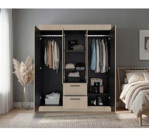 Clósets 4 puertas 150 VM cartagena/wengue 177.9x150.3x50.4 cm