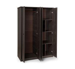 Clóset 4 puertas Lucerna espresso 181.5x126x50.5 cm