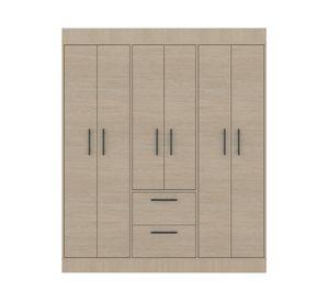 Clósets 6 puertas 150 VM cartagena/wengue 177.9x150x50.4 cm
