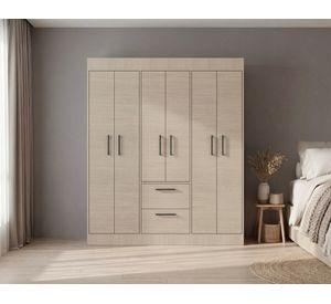 Clósets 6 puertas 150 VM cartagena/wengue 177.9x150x50.4 cm
