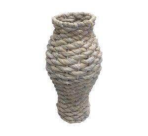 Florero Fibra natural blanca 31 cm