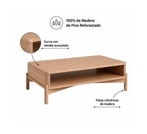 Mesa de centro Nest 30.3x102x60 cm tauari
