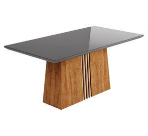 Juego de comedor 6 sillas Glamour vidrio 6 sillas 79x170x90 cm gris