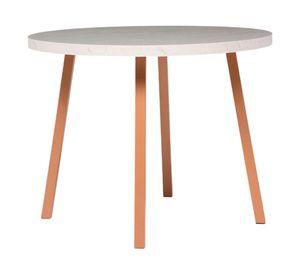 Mesa de comedor 4 personas 76.5x99 cm Atalanta mármol canela