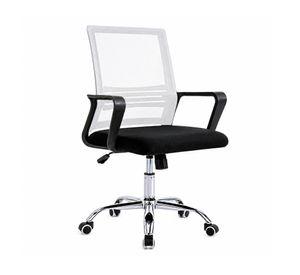 Silla de oficina ergonómica Santiago negro/blanco