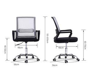 Silla de oficina ergonómica Santiago negro/blanco