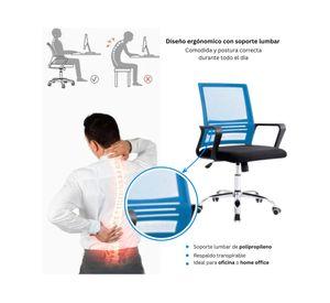 Silla de oficina ergonómica Santiago negro/azul