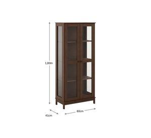 Vitrina Essencia caoba 180x80x41x41 cm