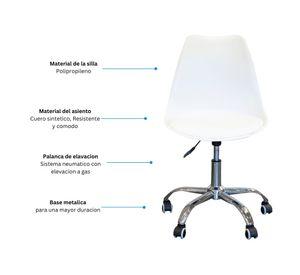 Silla de oficina ergonómica Shanghai blanco