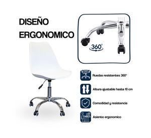 Silla de oficina ergonómica Shanghai blanco