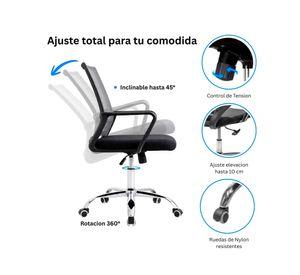 Silla de oficina ergonómica Santiago negro/gris