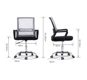 Silla de oficina ergonómica Santiago negro/gris