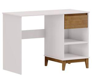 Escritorio 1 cajón Tucuman blanco/canela 79x110x50x50 cm