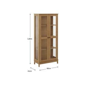 Vitrina Essencia nogal 180x80x41x41 cm