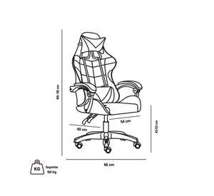 Silla gamer ajustable Tokio negro/azul