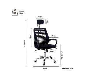Silla ejecutiva ergonómica Madrid negro/gris