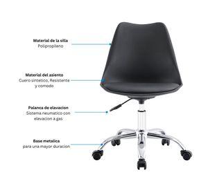 Silla de oficina ergonómica Shanghai negro