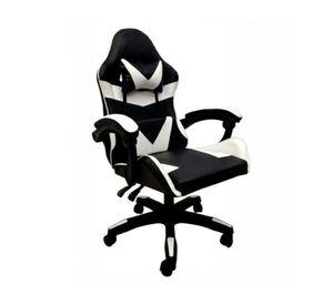 Silla gamer ajustable Tokio negro/blanco