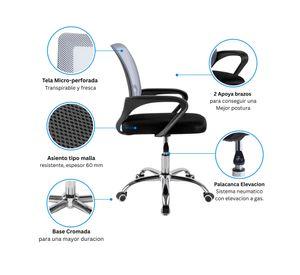 Silla de oficina ergonómica New york gris
