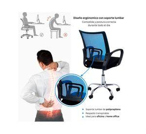 Silla de oficina ergonómica New york azul/negro