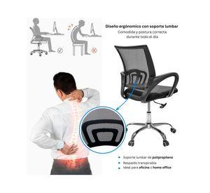 Silla de oficina ergonómica ajustable New york negro