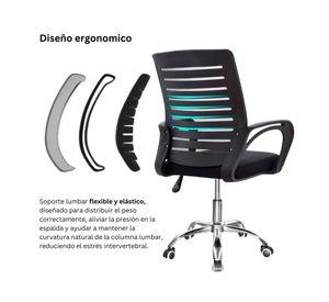 Silla de oficina ergonómica Budapest negro