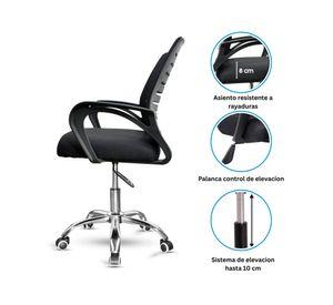 Silla de oficina ergonómica Budapest negro