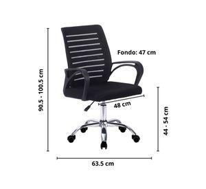 Silla de oficina ergonómica Budapest negro
