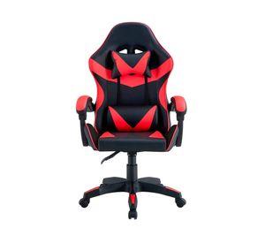 Silla gamer ajustable Tokio negro/rojo